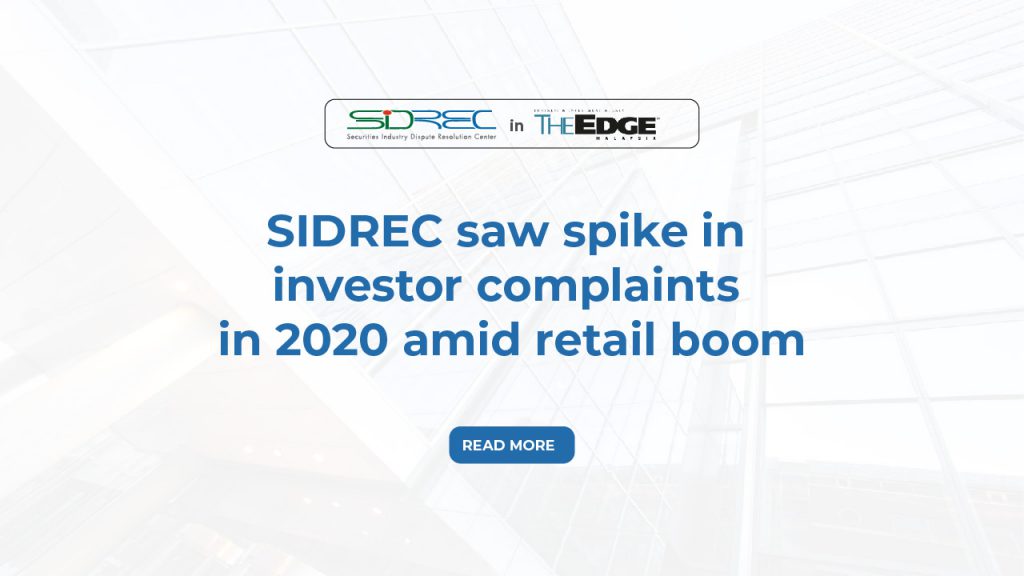 SIDREC saw spike in investor complaints in 2020 amid retail boom